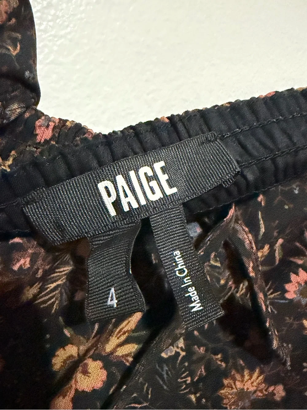 PAIGE Black Floral Puff-Sleeve Midi Dress - Picture 6 of 8